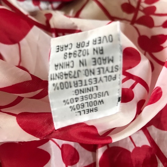 BRIGHT RED TULLE BRAND COAT - Picture 3 of 3